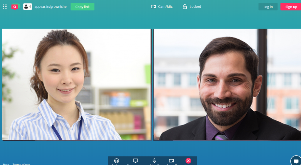グループビデオチャット「appear.in」