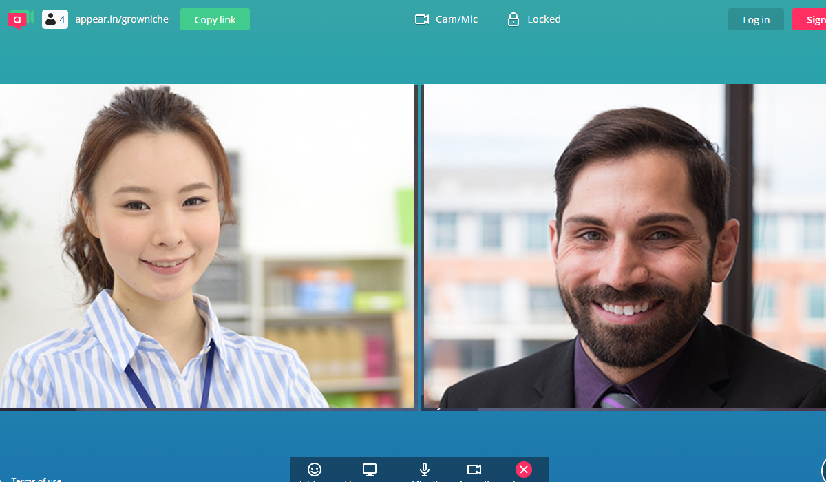 グループビデオチャット「appear.in」